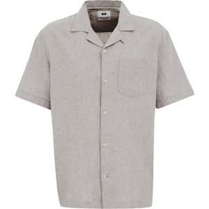 WE Fashion - Herenoverhemd - Korte Mouwen - Linnen - Regular Fit - Blauw