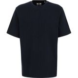 WE Fashion - T-shirt - Donkerblauw - Katoen - Korte Mouwen