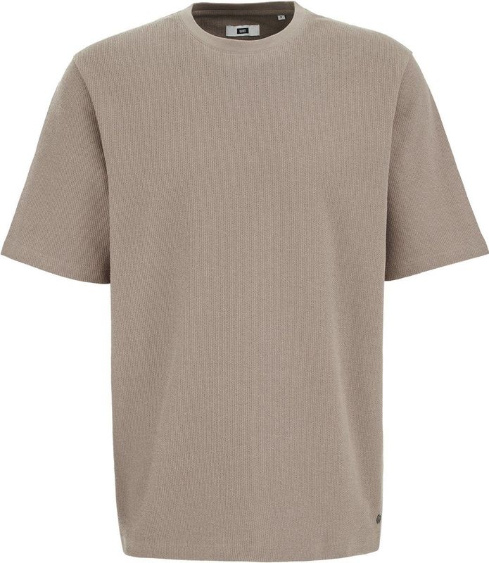 WE Fashion - T-shirt - Donkerblauw - Katoen - Korte Mouwen