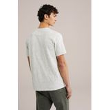 WE Fashion - Heren T-shirt met Print - Beige - Katoen