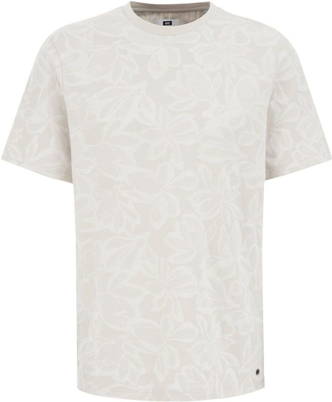 WE Fashion - Heren T-shirt met Print - Beige - Katoen