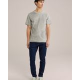 WE Fashion - T-shirt - Grijsgroen - 100% Katoen - Regular Fit