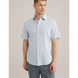 WE - Overhemd - Korte Mouwen - Katoen/Linnen - Klassieke Kraag