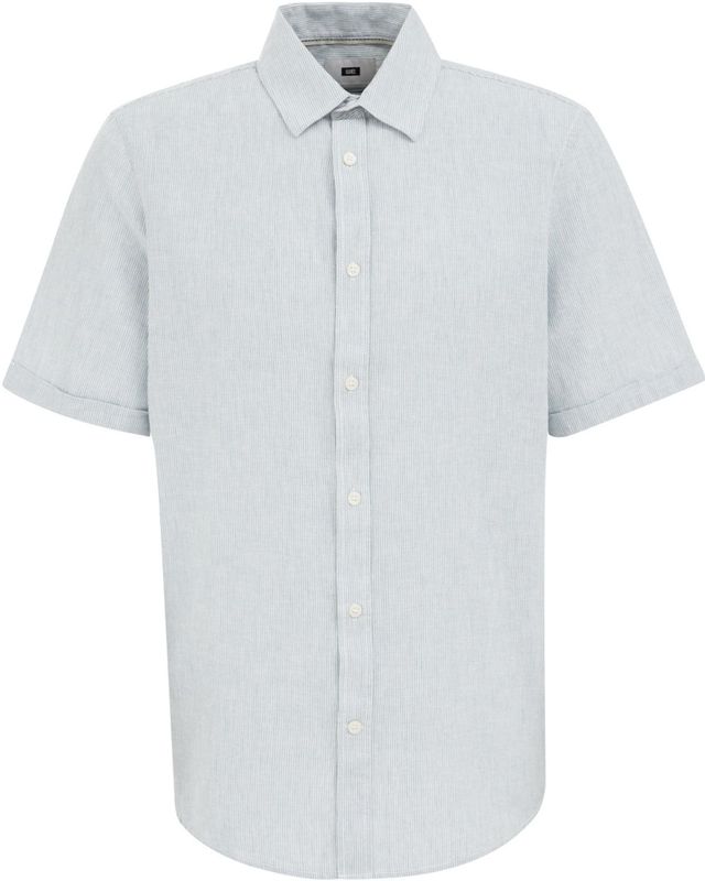 WE - Overhemd - Korte Mouwen - Katoen/Linnen - Klassieke Kraag