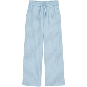 WE Fashion Broek  lichtblauw / wit