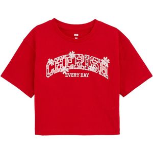 WE Fashion Shirt  rosa / rood / wit