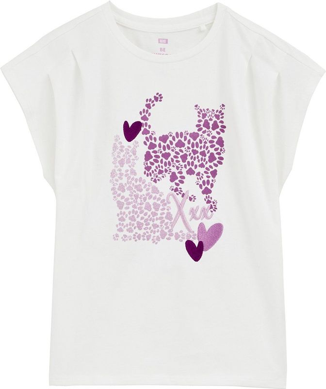 WE Fashion Meisjes T-shirt met embroidery