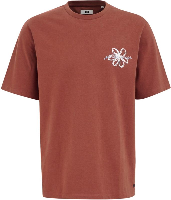 WE Fashion Shirt  rood / donkerrood