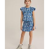 WE Fashion - Skort - Blauw/Zwart/Roze - Polyester