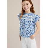 Blouse - Bloemenprint - Viscose - Knoopsluiting - Normale Pasvorm