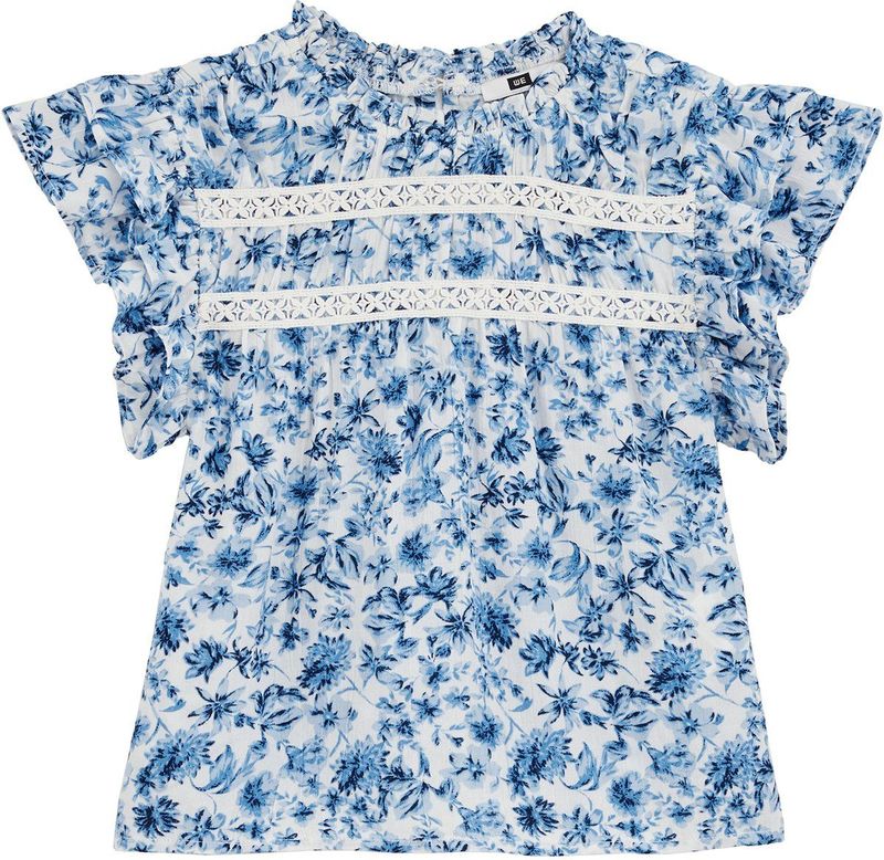 Blouse - Bloemenprint - Viscose - Knoopsluiting - Normale Pasvorm