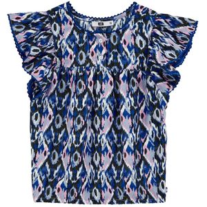 WE Fashion - Blouse - Meisjes - Regular Fit - Ronde Hals - Korte Mouwen