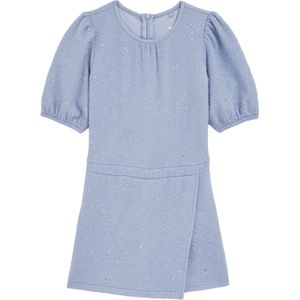 WE Fashion - Playsuit - Lichtblauw - Polyester - Ritssluiting, Ballonmouwen