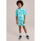 Broek - Sweatstof - Knielengte - Regular - Elastische Taille/Zijzoom - Achterzak - All-over Patroon