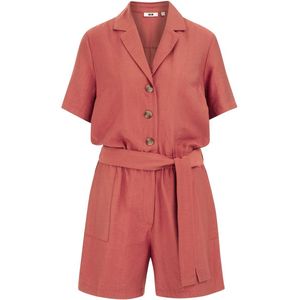 WE Fashion - Dames playsuit - Regular fit - Roestbruin - Viscose - Maat: XXXL
