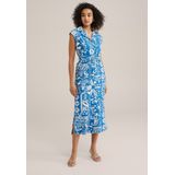 WE Fashion Jurk  kobaltblauw