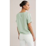 Blouse - Ronde Hals - Knoopsluiting Rug - Knoopdetail Onderkant