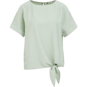 Blouse - Ronde Hals - Knoopsluiting Rug - Knoopdetail Onderkant