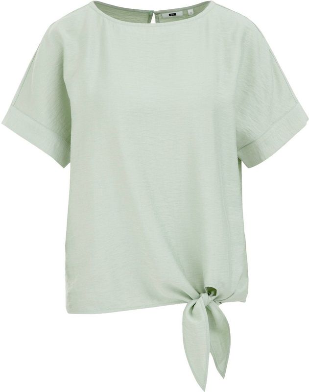 Blouse - Ronde Hals - Knoopsluiting Rug - Knoopdetail Onderkant