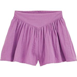 WE Fashion - Meisjes short - Regular fit - Paars - Katoen - Maat: 122/128