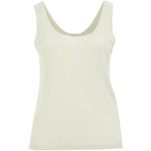 Singlet - Regular Fit - Glittergaren - Subtiele Structuur - Zwart