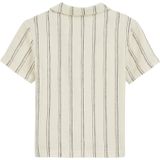 Overhemd - Streepdessin - Korte Mouwen - Linnen en Viscose