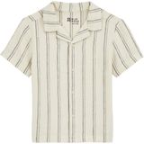 Overhemd - Streepdessin - Korte Mouwen - Linnen en Viscose