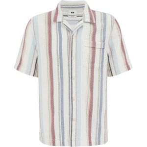 WE Fashion - Heren overhemd met structuur - Regular fit - Multikleur - Katoen - Maat: XS