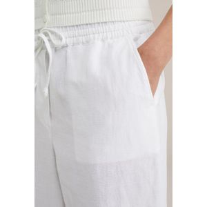 WE Fashion Dames Regular fit broek van linnenmix