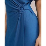 WE Fashion - Dames Jurk - Blauw - Gerecycled Polyesterblend - Regular Fit