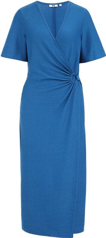 WE Fashion - Dames Jurk - Blauw - Gerecycled Polyesterblend - Regular Fit