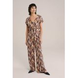 WE Fashion - Dames Jumpsuit - Bruin - Katoen
