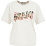 WE Fashion - Dames T-shirt - Gebroken Wit - Regular Fit - Katoen
