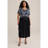 WE Fashion Dames Midi-plissérok - Curve