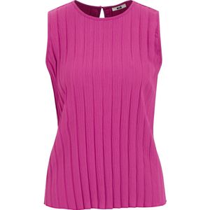 WE Fashion - Dames Plissé Top - Regular Fit - Paars