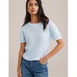 Gebreide Trui - Effen - Knitwear - Geribbelde Kraag - Ronde Hals