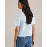 Gebreide Trui - Effen - Knitwear - Geribbelde Kraag - Ronde Hals