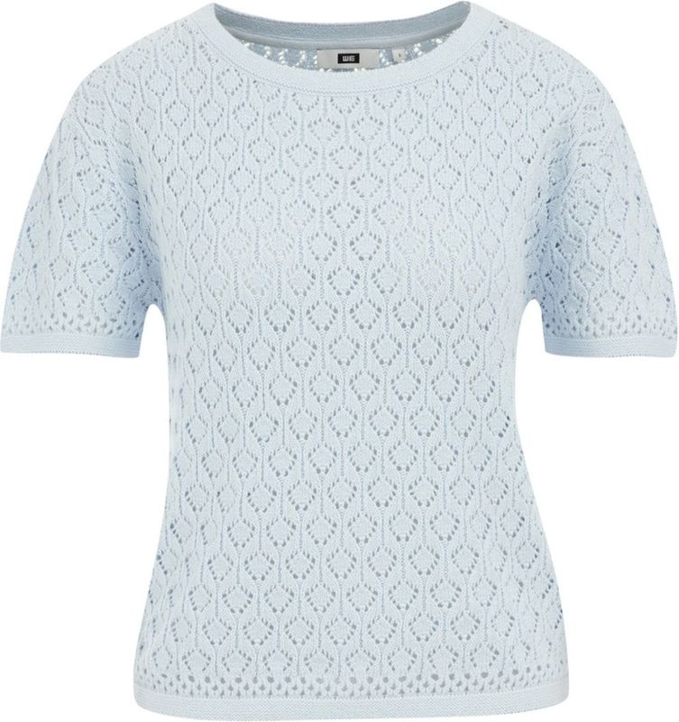 Gebreide Trui - Effen - Knitwear - Geribbelde Kraag - Ronde Hals