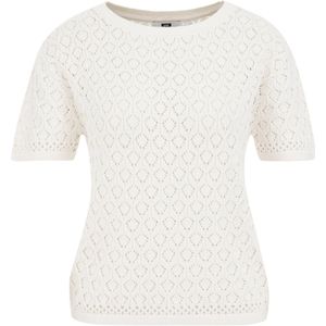 WE Fashion Dames trui met opengewerkte structuur