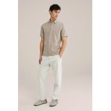 Poloshirt - Katoenmix - Slim Fit - Korte Mouwen - Fijne Structuur