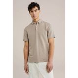 Poloshirt - Katoenmix - Slim Fit - Korte Mouwen - Fijne Structuur
