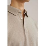 Poloshirt - Katoenmix - Slim Fit - Korte Mouwen - Fijne Structuur