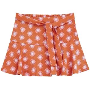 WE Fashion - Rok - Roestbruin / Rosa / Wit - Kort / Mini