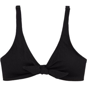WE Fashion - Voorgevormde Triangel Bikinitop - Zwart