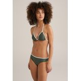 WE Fashion Bikinitop  olijfgroen / wit