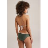 WE Fashion Bikinitop  olijfgroen / wit