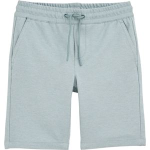 WE Fashion slim casual short lichtblauw melange