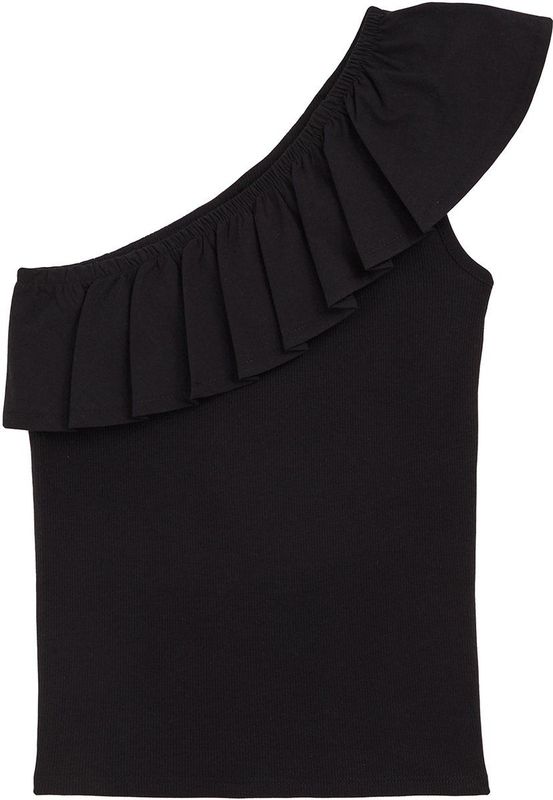 WE Fashion - Meisjes Top - Mouwloos - Stretchkatoen - Ruches