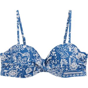WE Fashion Bikinitop  blauw / wit
