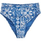 WE Fashion - Bikinibroek - Royal Blue - Regular Fit - High Waist - Bloemenprint